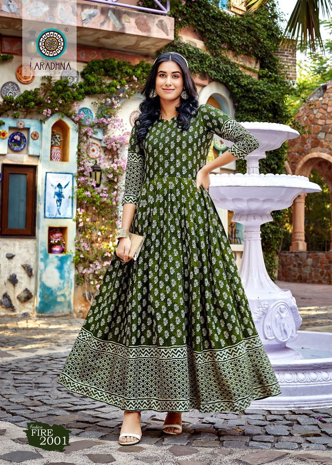 Aradhna Fashion Fire Vol 2 Printed Anarkali Kurti Catalog
